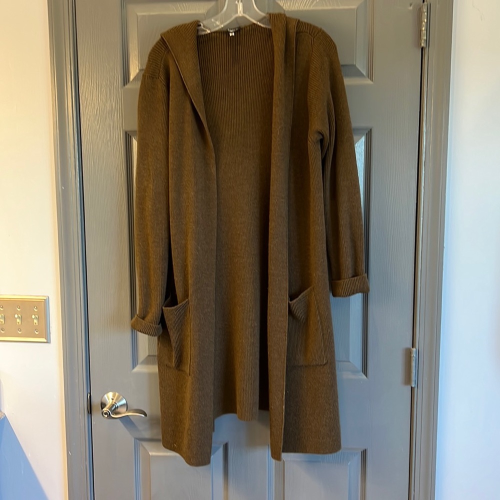 Beautiful Medium Eileen Wool Hooded Rust Sweater